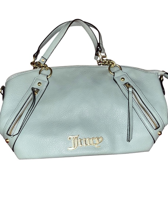 Juicy Couture Handbags - Juicy Couture Light Blue Leather Shoulder Bag with Gold Hardware. No strap